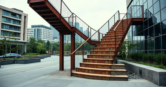 Escada em Aço Corten: Estilo e Durabilidade