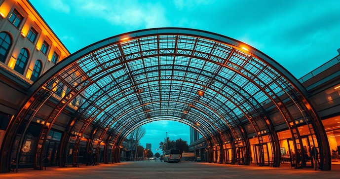 Estrutura Metálica em Arco Une Estética e Solidez