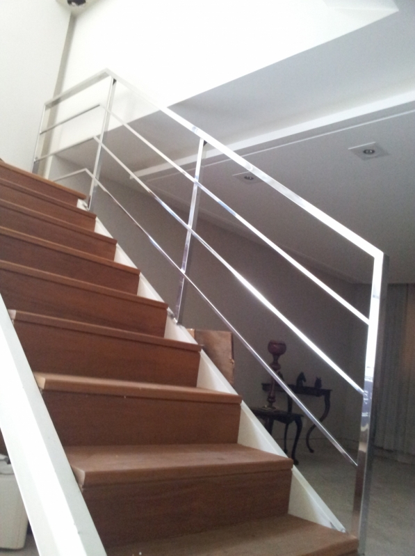 Corrimão de Aço Inox Melhor Preço Itapemirim - Corrimão de Escada em Aço Inox